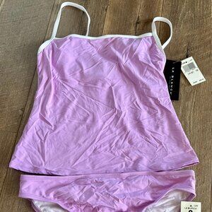 NWT Womens Swim Bathing Suit La Blanca Lilac Lavender 2 Piece Tankini 10